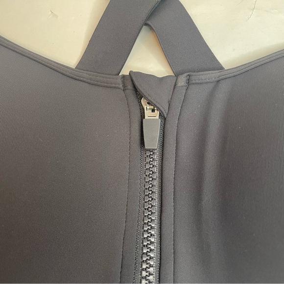 Ideology Black High-Impact Sports Bra with Front Zipper cross back straps L - Picture 5 of 10